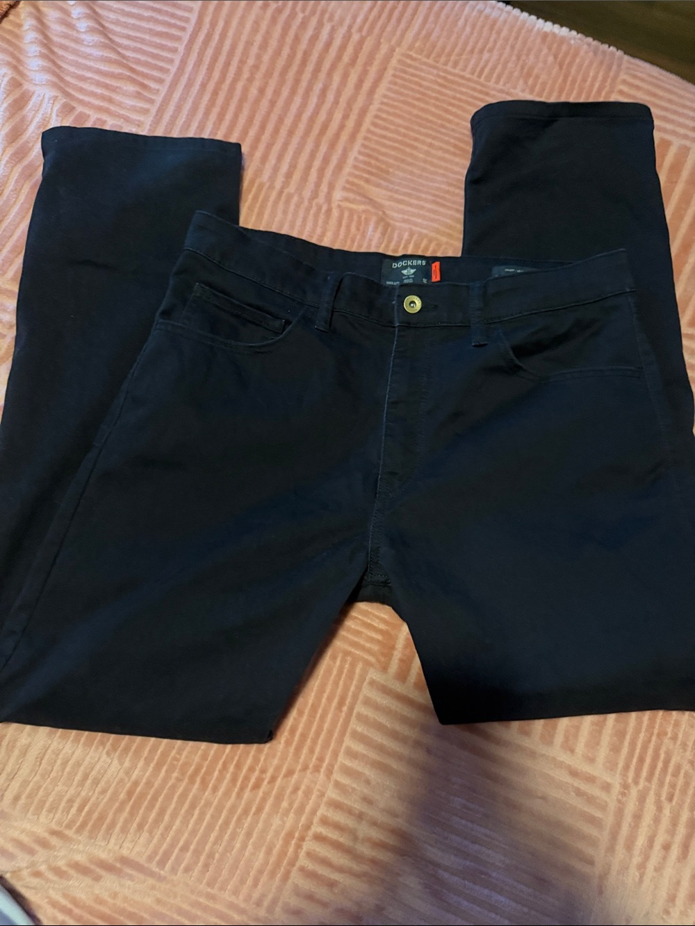 Dockers Men's Black Straight-Leg Jeans